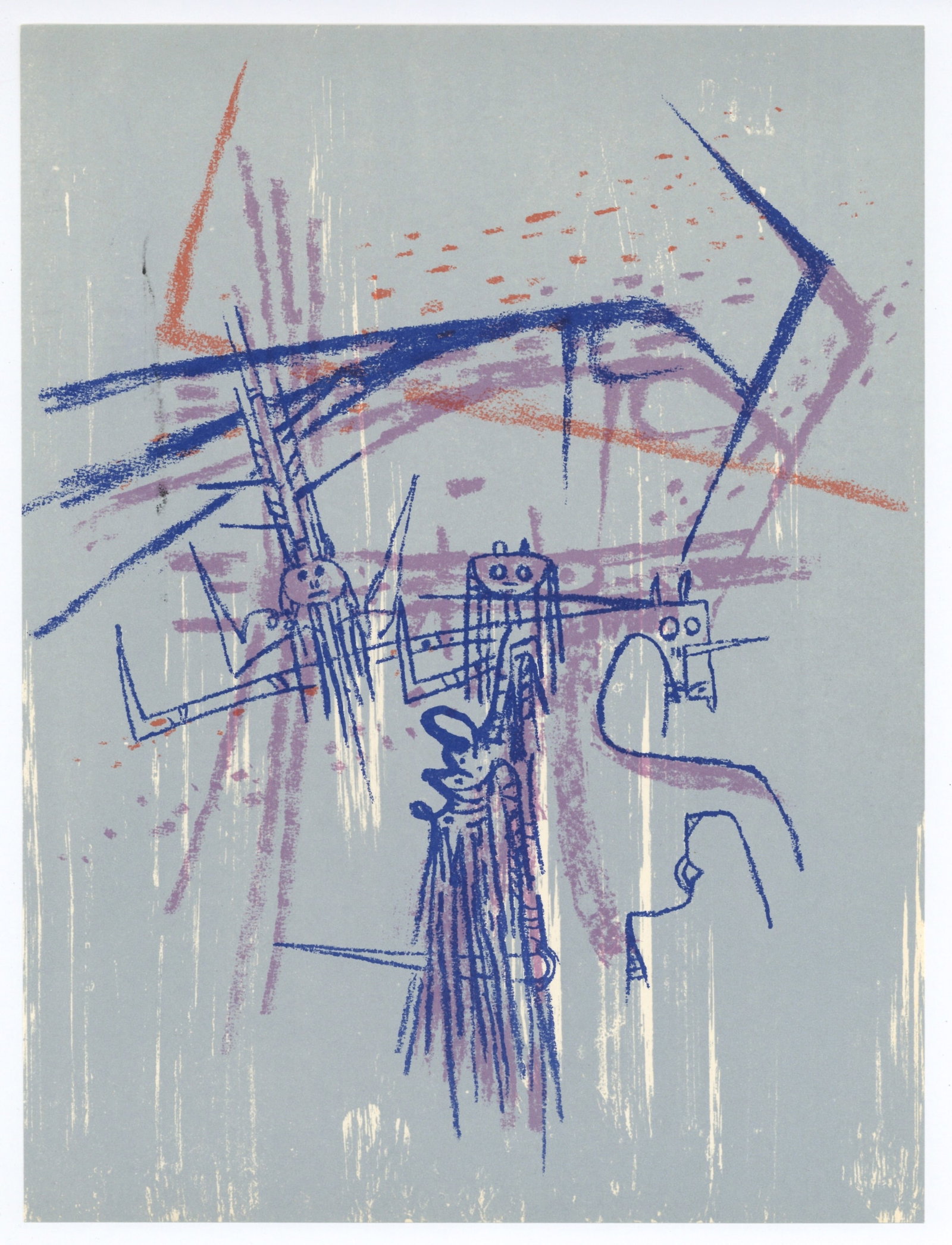 Wifredo Lam original lithograph "Les affinites ambigues" 1963: Medium: original lithograph. Printed in 1963 for the art revue XXe Siecle and published in Paris by San Lazzaro. Size: 12 1/4 x 9 1/4 inches (312 x 235 mm). Not signed. Reserve: $160 Shipping: