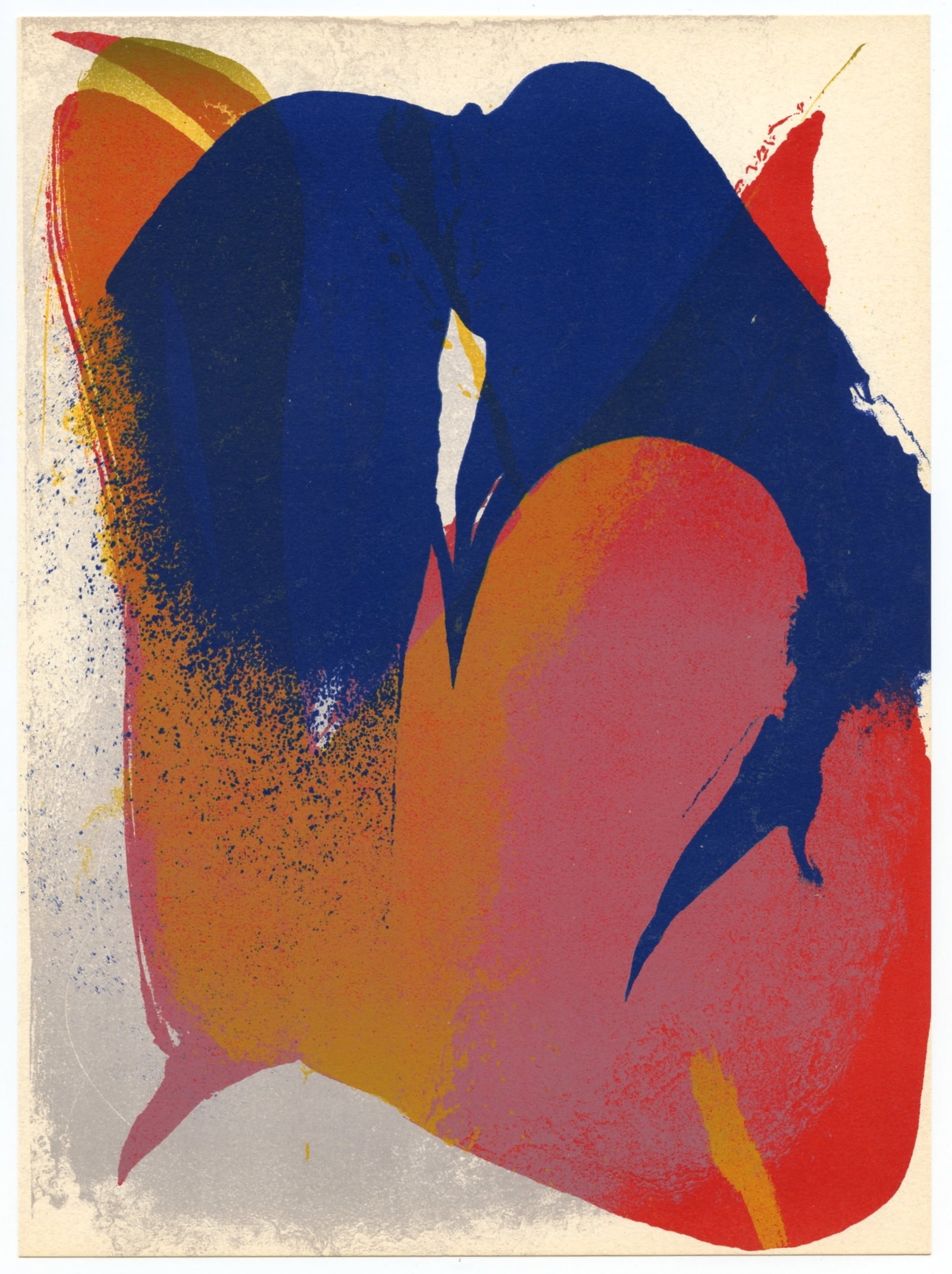 Paul Jenkins original lithograph: Medium: original lithograph. Printed in Paris in 1964 by Mourlot Frères and published in an edition of 2000 on Arches wove paper. Sheet size: 10 x 7 1/2 inches (255 x 188 mm). Not signed. This