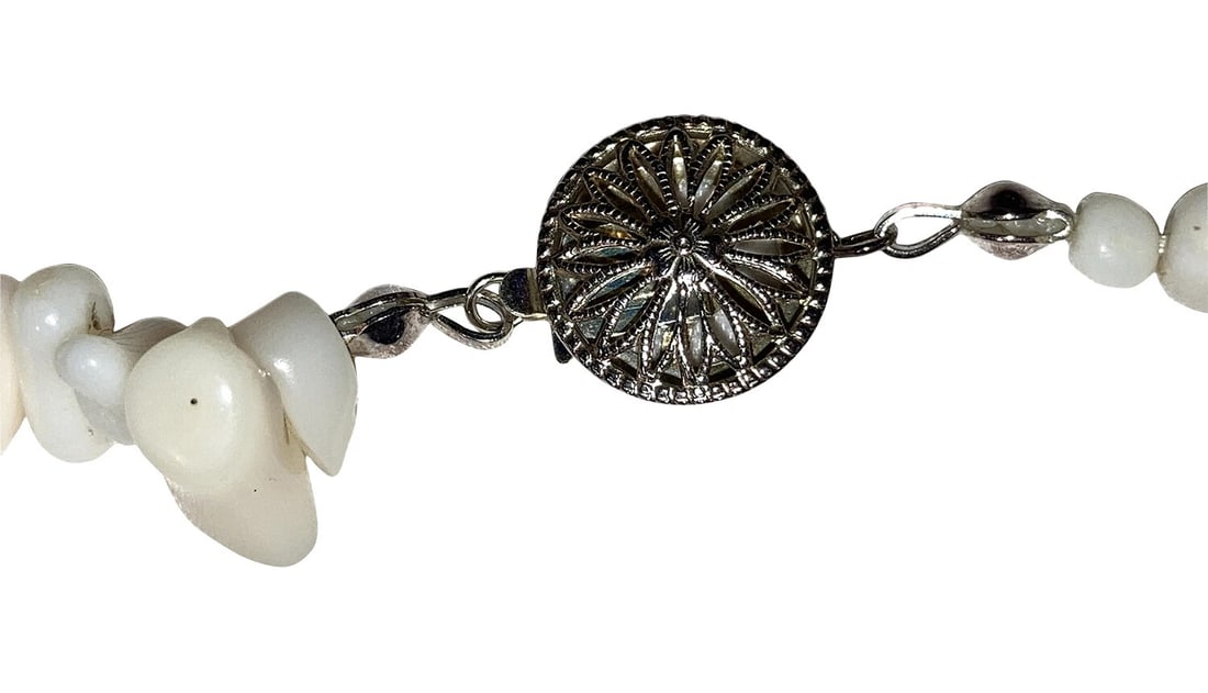 Angel Skin Coral Polished Branch Nugget Bead Necklace - 7