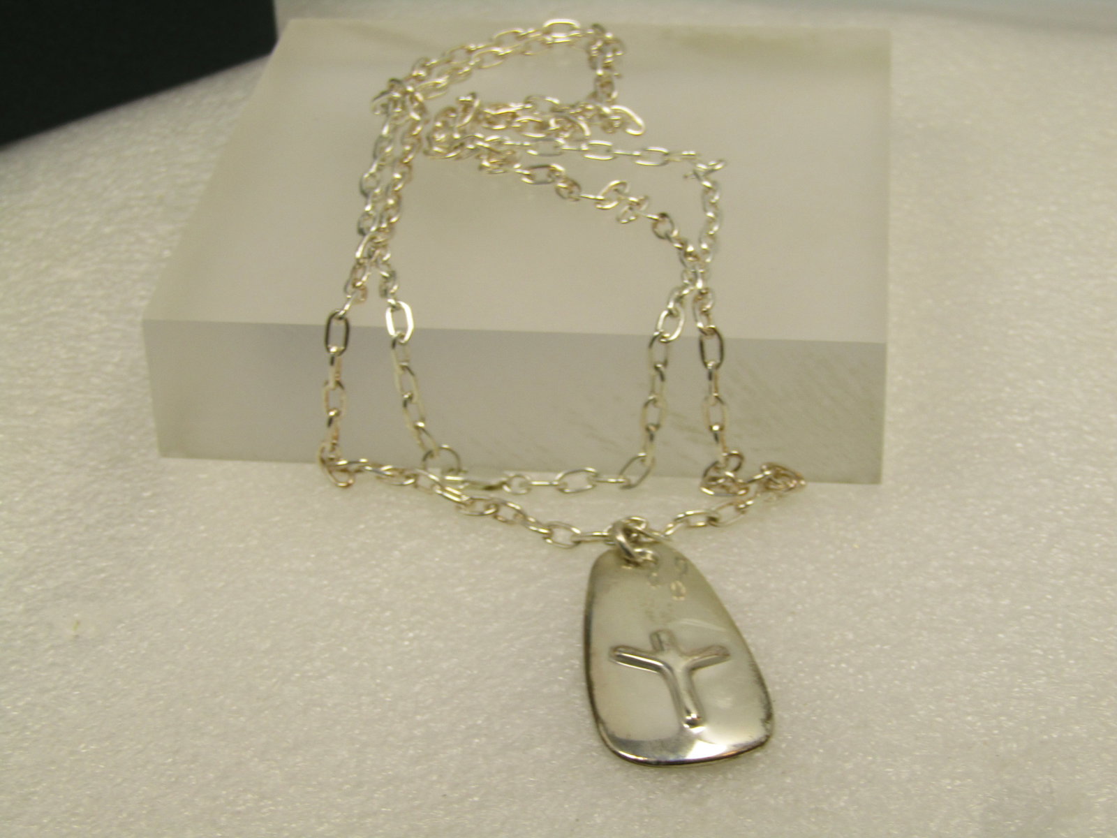 Vintage Sterling RLM Viking Elk Symbol Necklace, 36", Original Box/Pouch, 1990's. - 5