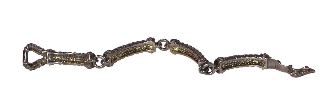 Vintage Sterling Silver Twisted Cable Cast Bracelet - 4