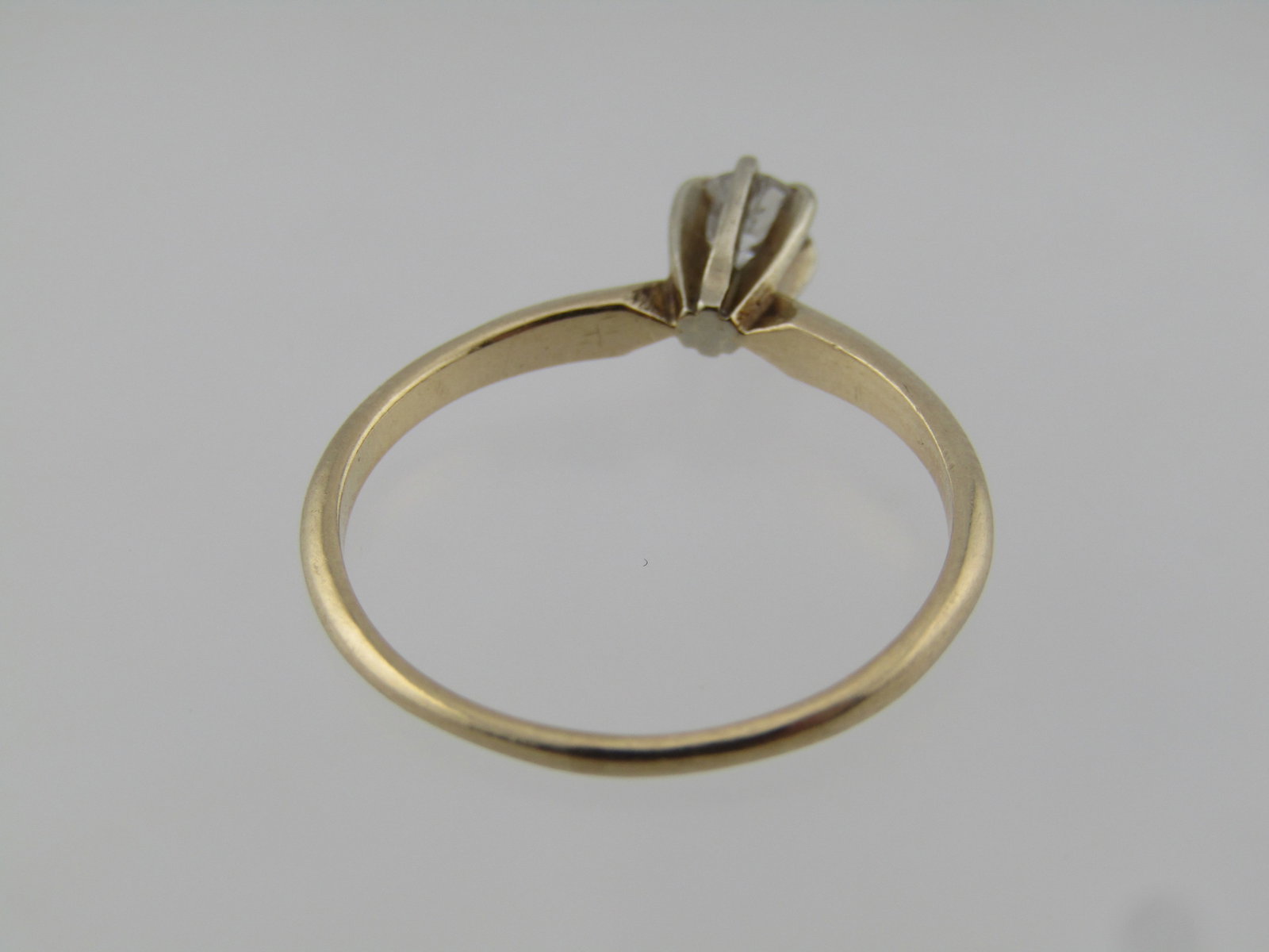Vintage 14kt Engagement Ring, Sz. 7 .25 CTW, 1940's-1970's - 4