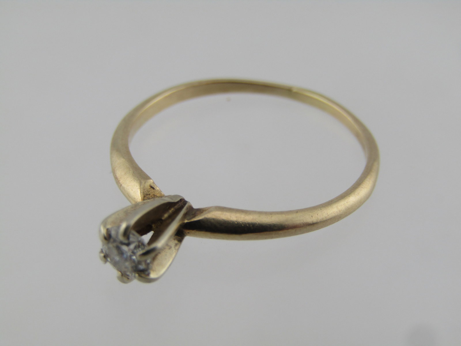 Vintage 14kt Engagement Ring, Sz. 7 .25 CTW, 1940's-1970's - 5