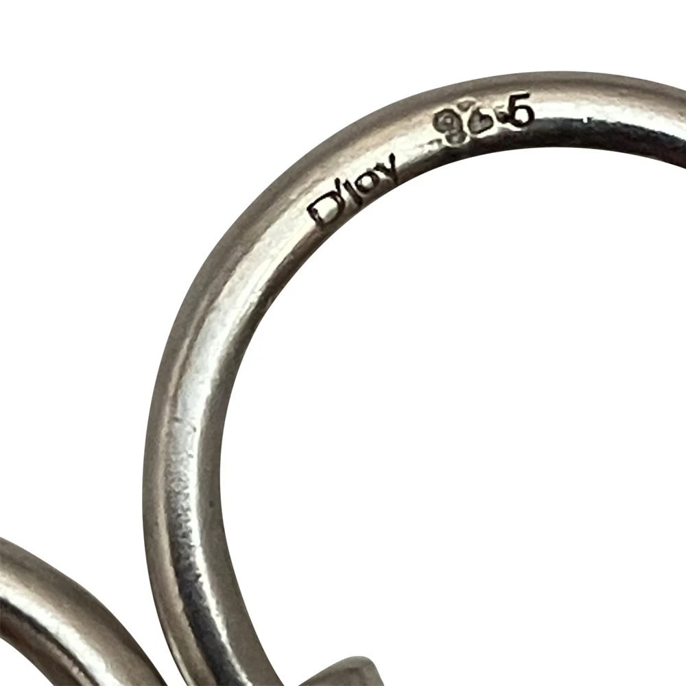 Djoy Sterling Hand Cut Flat Diamond Colorless Turquoise Cabochon Bracelet - 7