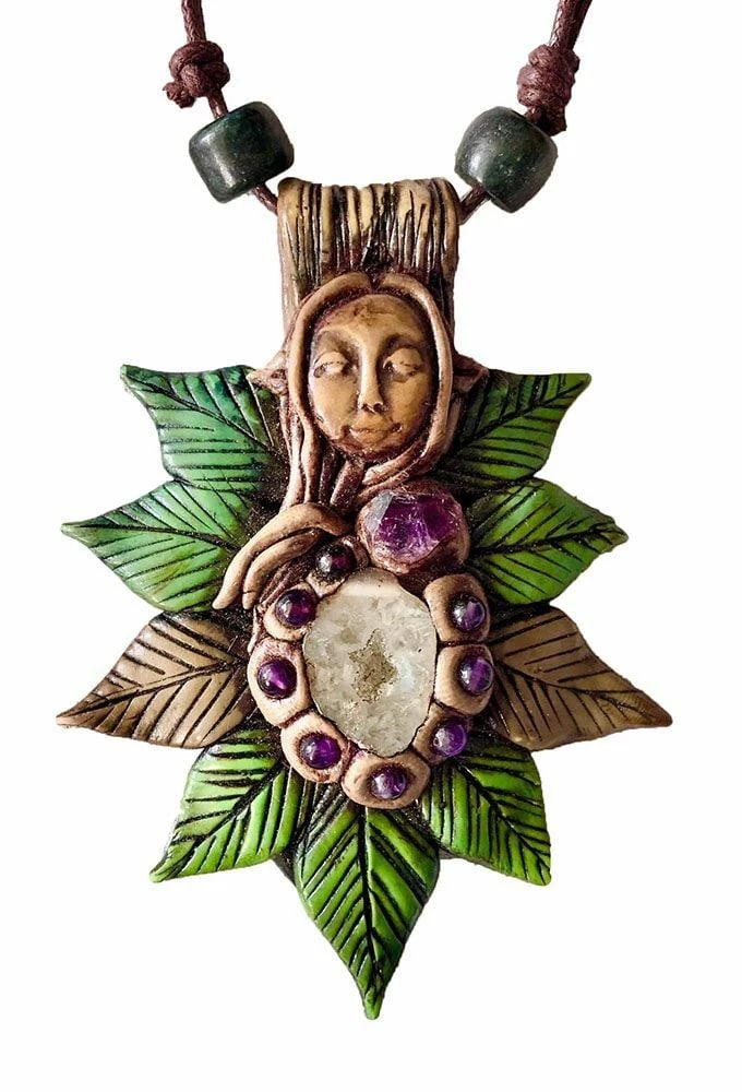 New Brown Artisan Hand Made Fairy Necklace - 4