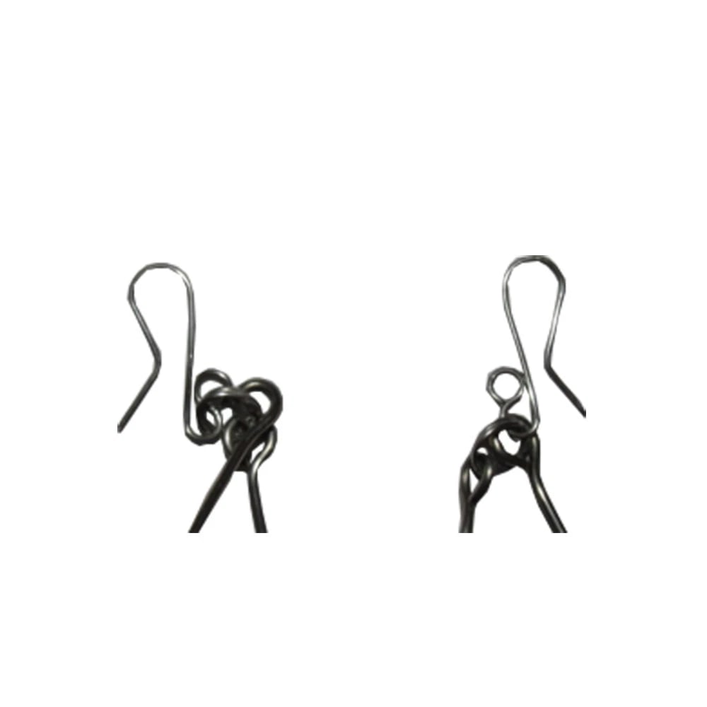 Mexican Guatemalan Jade Bead Stainless Steel Chandelier Wire Earrings - 6