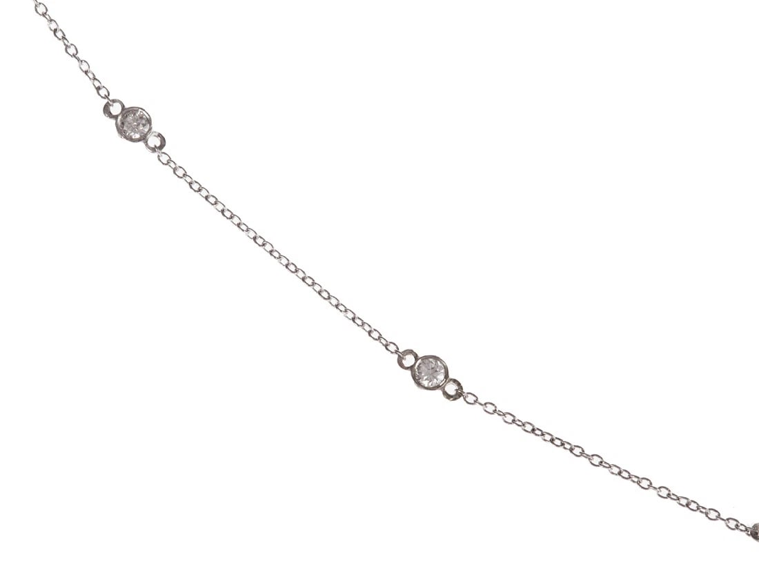 14 kt Gold Bezel Set Aquamarine and Diamond Necklace Alberto Juan - 4