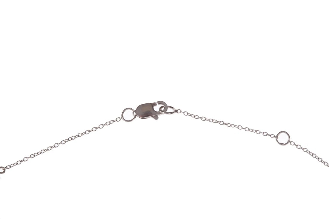 14 kt Gold Bezel Set Aquamarine and Diamond Necklace Alberto Juan - 6