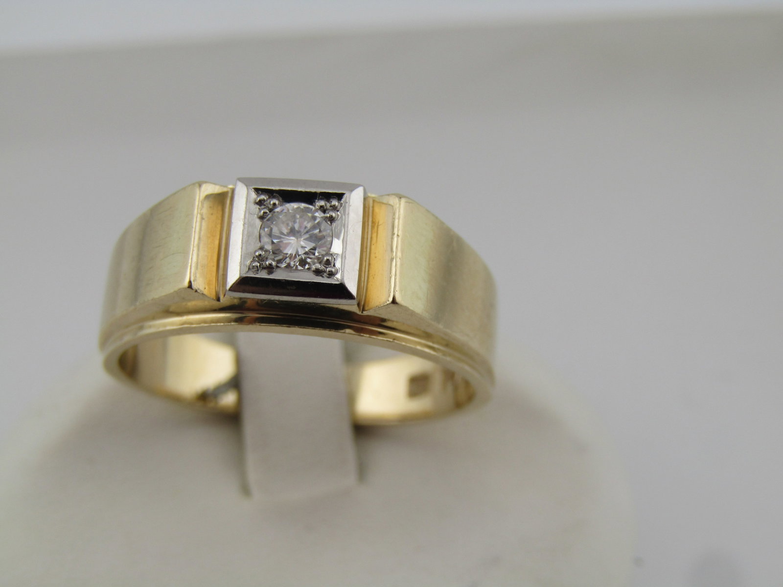14kt Men's Diamond Ring, Sz. 10.5, 1960's-1970's, Signed. - 3