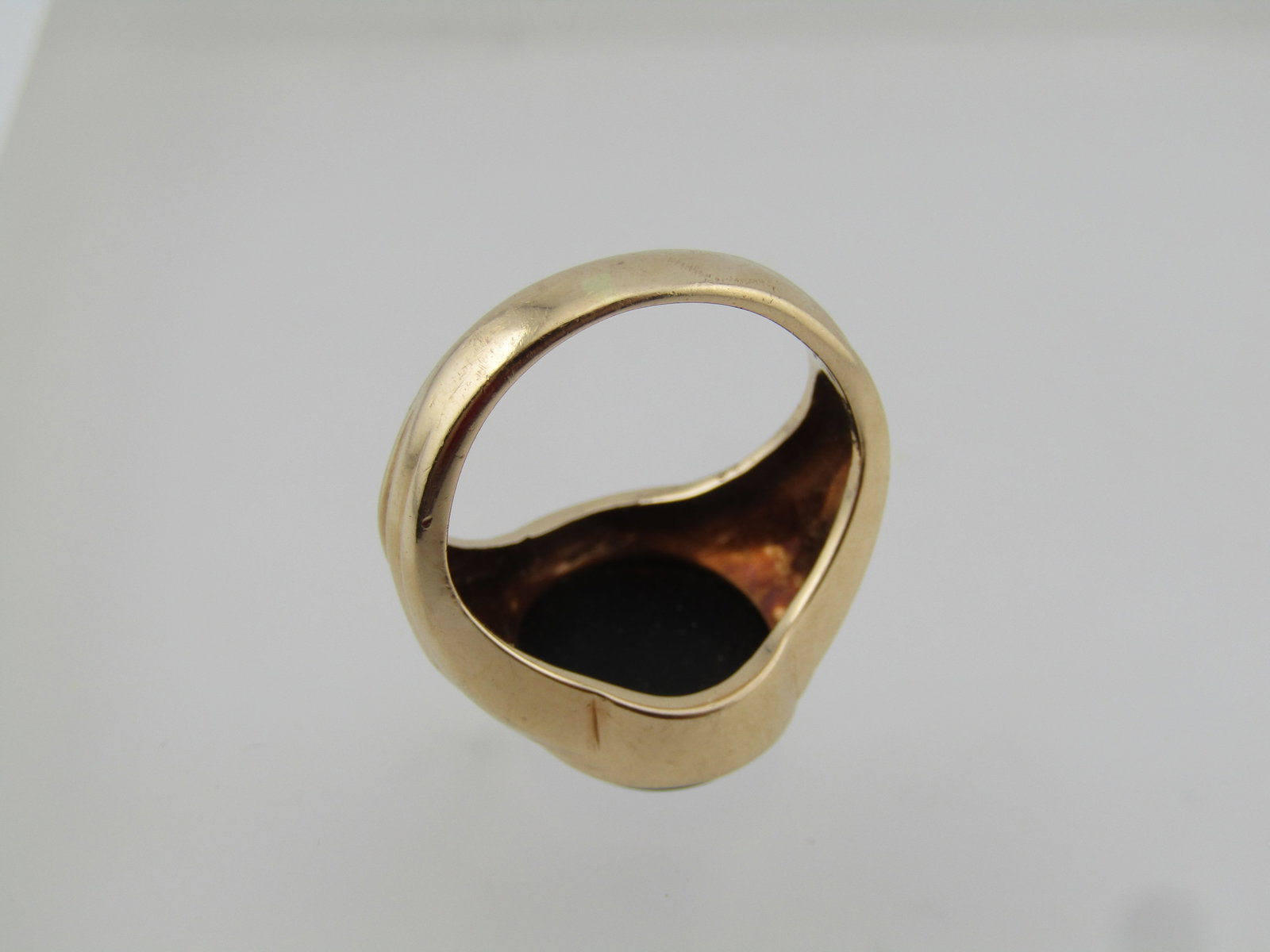 Vintage 14kt Men's Onyx Ring, Sz. 7, Signed, 1970's-1980's - 5