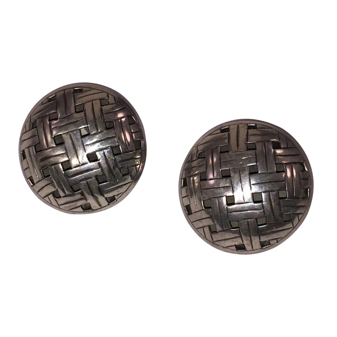 John Hardy Large Dome Woven Sterling Earrings - 2
