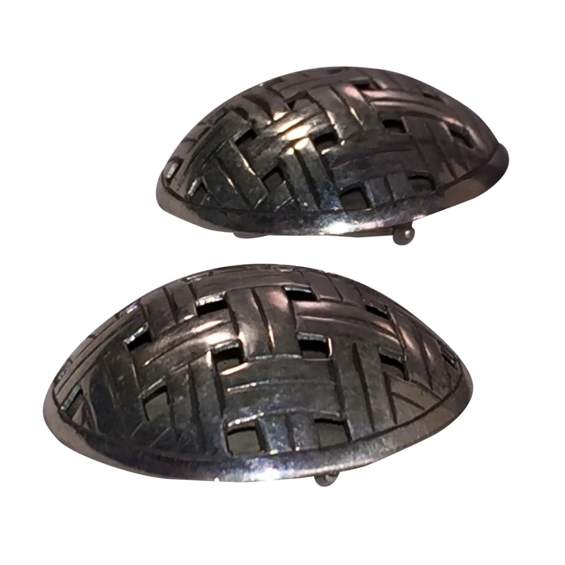 John Hardy Large Dome Woven Sterling Earrings - 4
