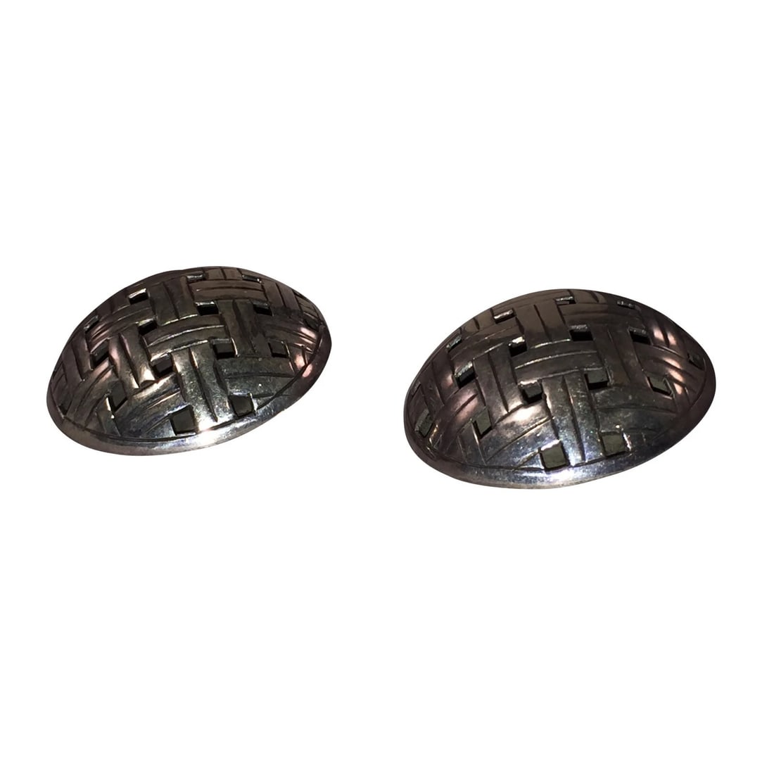 John Hardy Large Dome Woven Sterling Earrings - 5