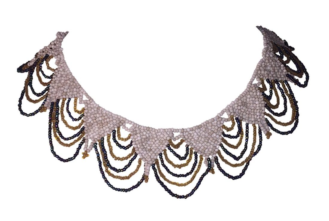 Gorgeous Multi Colored Seed Bead Collar Necklace (1 of 5)