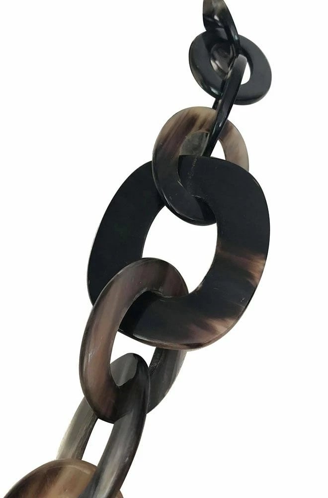 New Textured Cow Horn Necklace. - 3