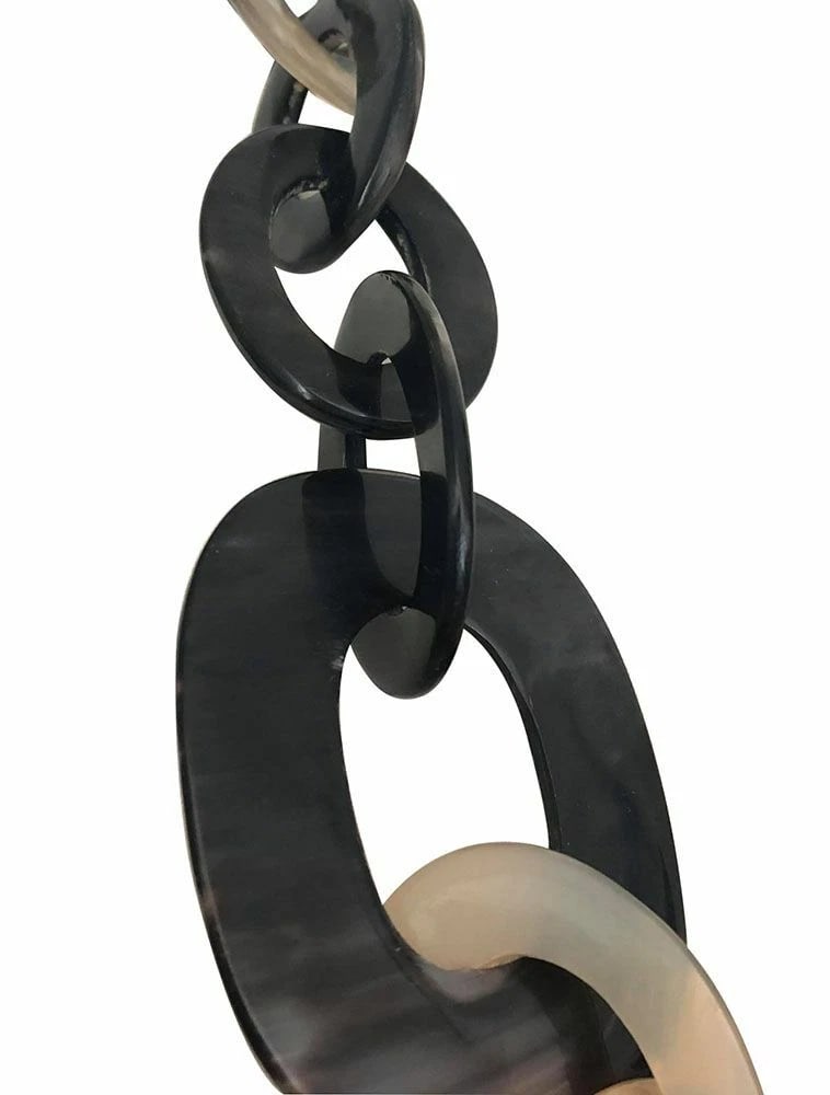 New Textured Cow Horn Necklace. - 4