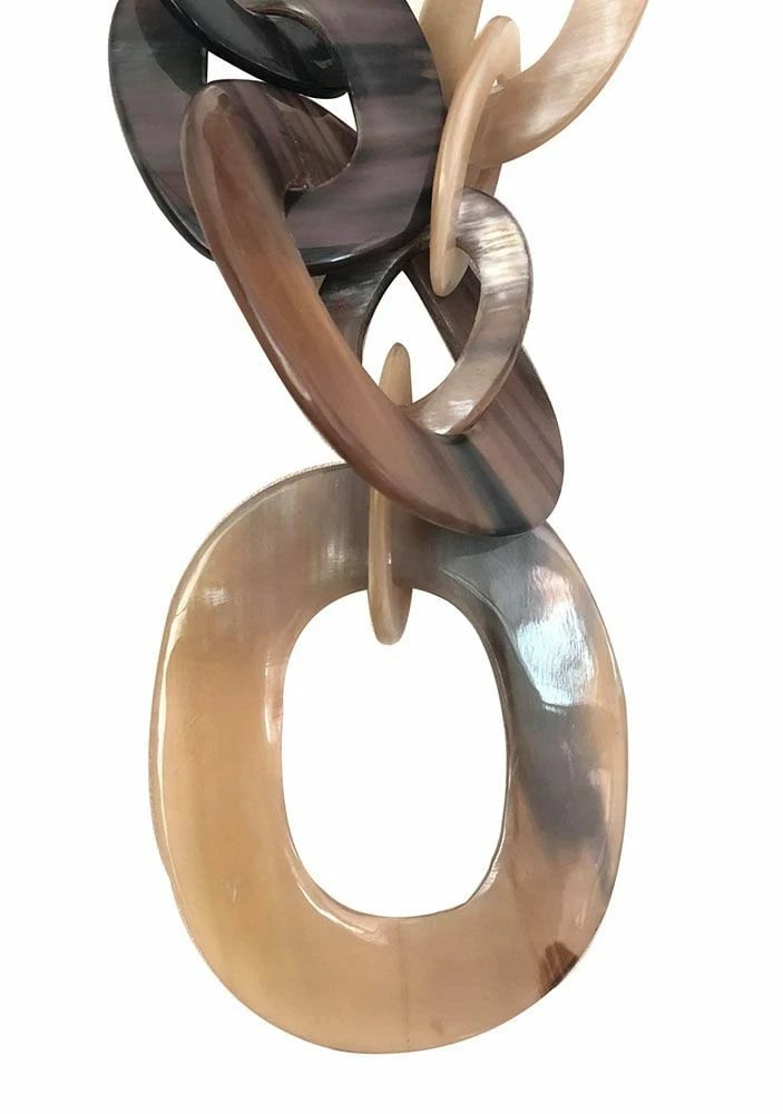 New Textured Cow Horn Necklace. - 5