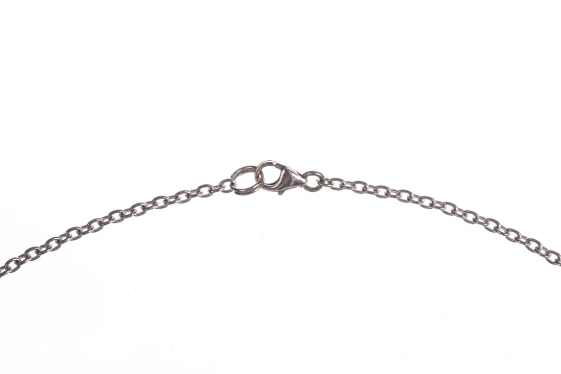 Hand Made Sterling Silver Labradorite and Quartz Crystal Bead Necklace - 6