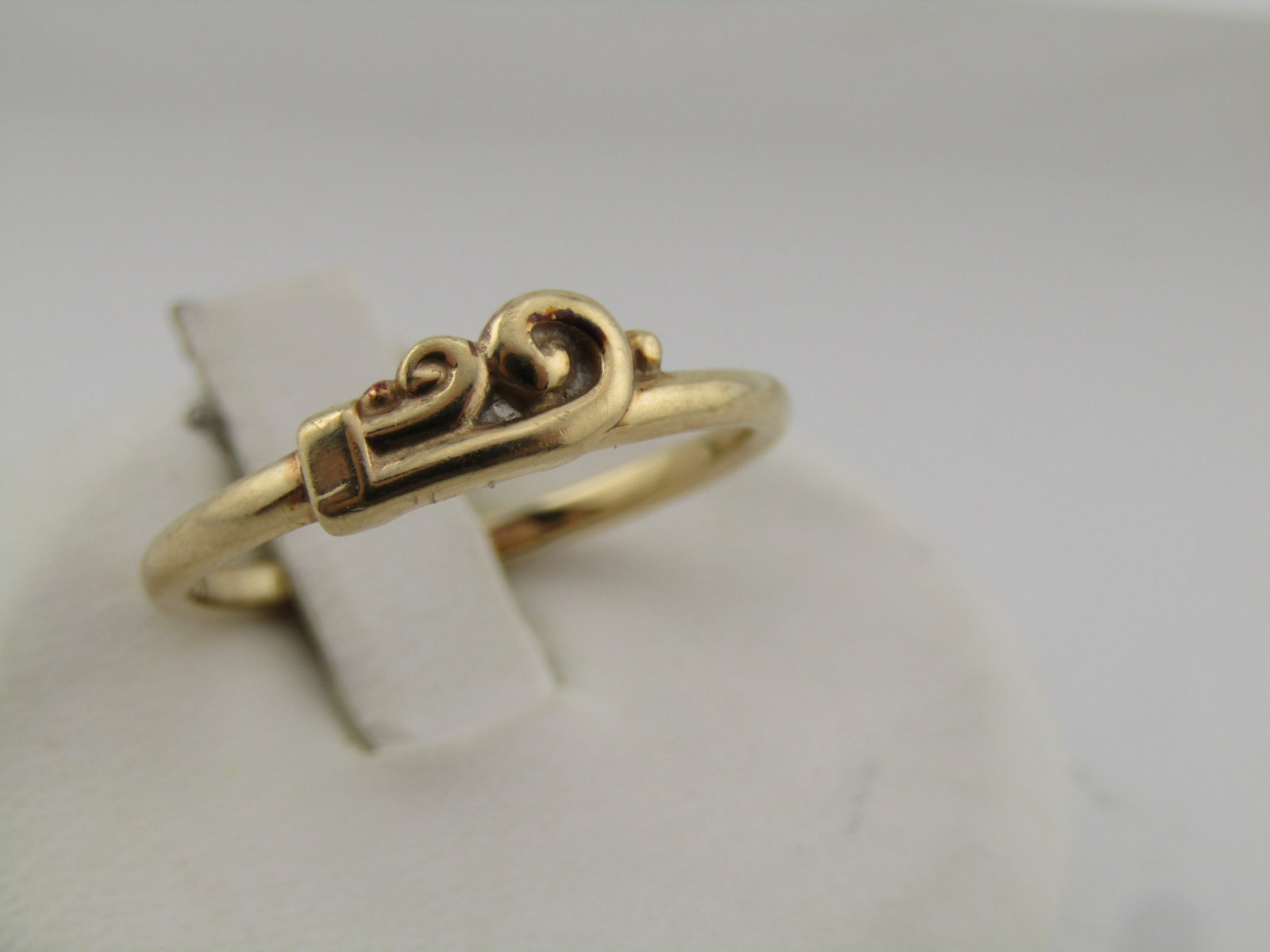 Vintage 14kt Scrolled Ring, Sz. 7.25, Mid-Century - 2