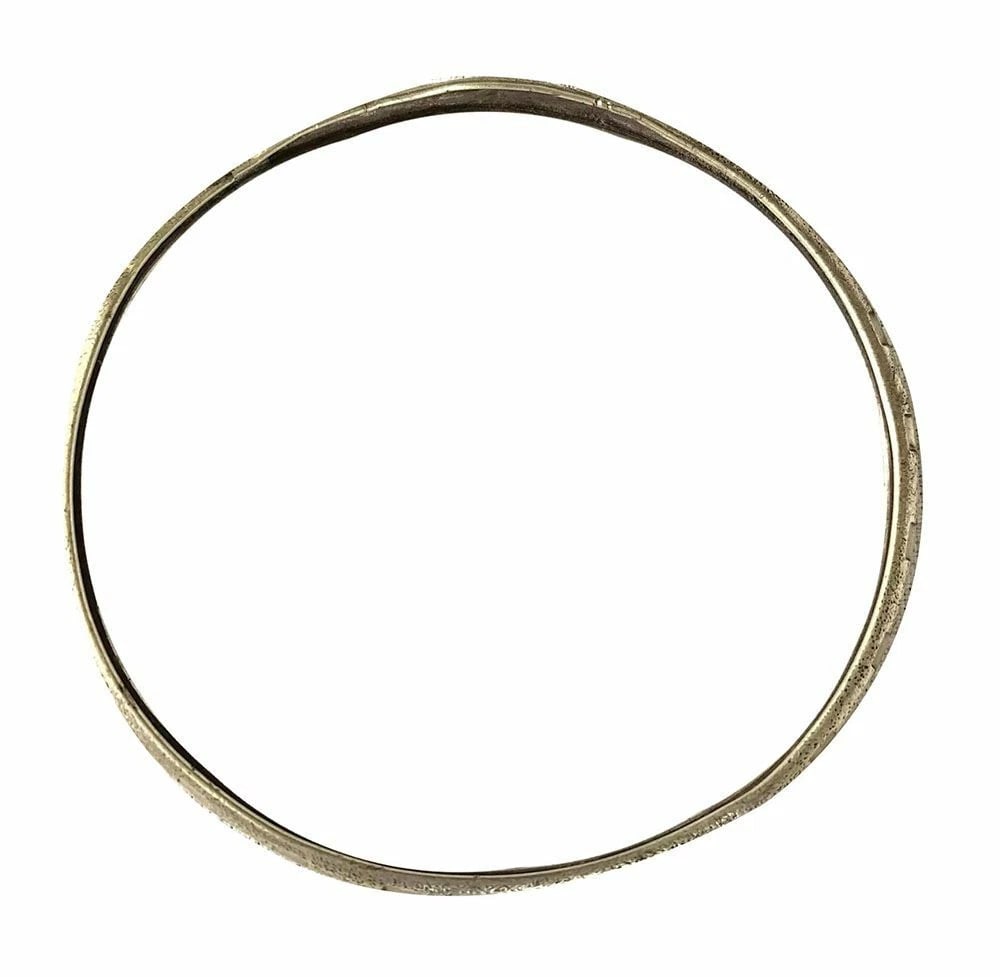 Vintage Pre Owned Etched Sterling Silver Bracelet - 4