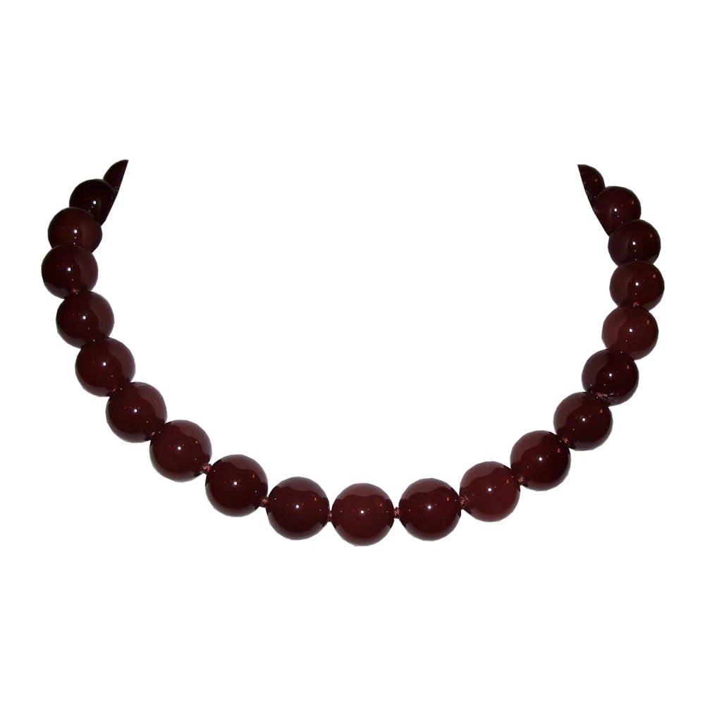 Carnelian Medium Beaded Princess Necklace Alberto Juan (1 of 7)