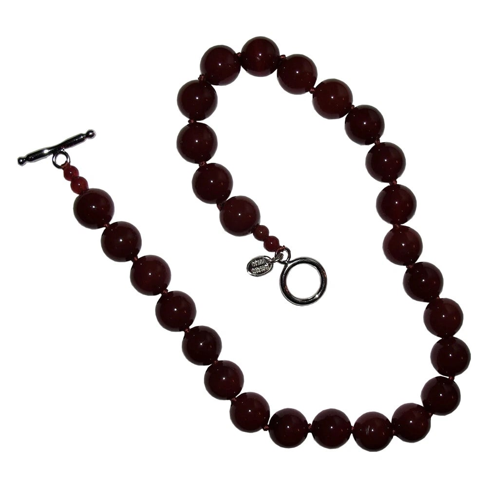Carnelian Medium Beaded Princess Necklace Alberto Juan - 5