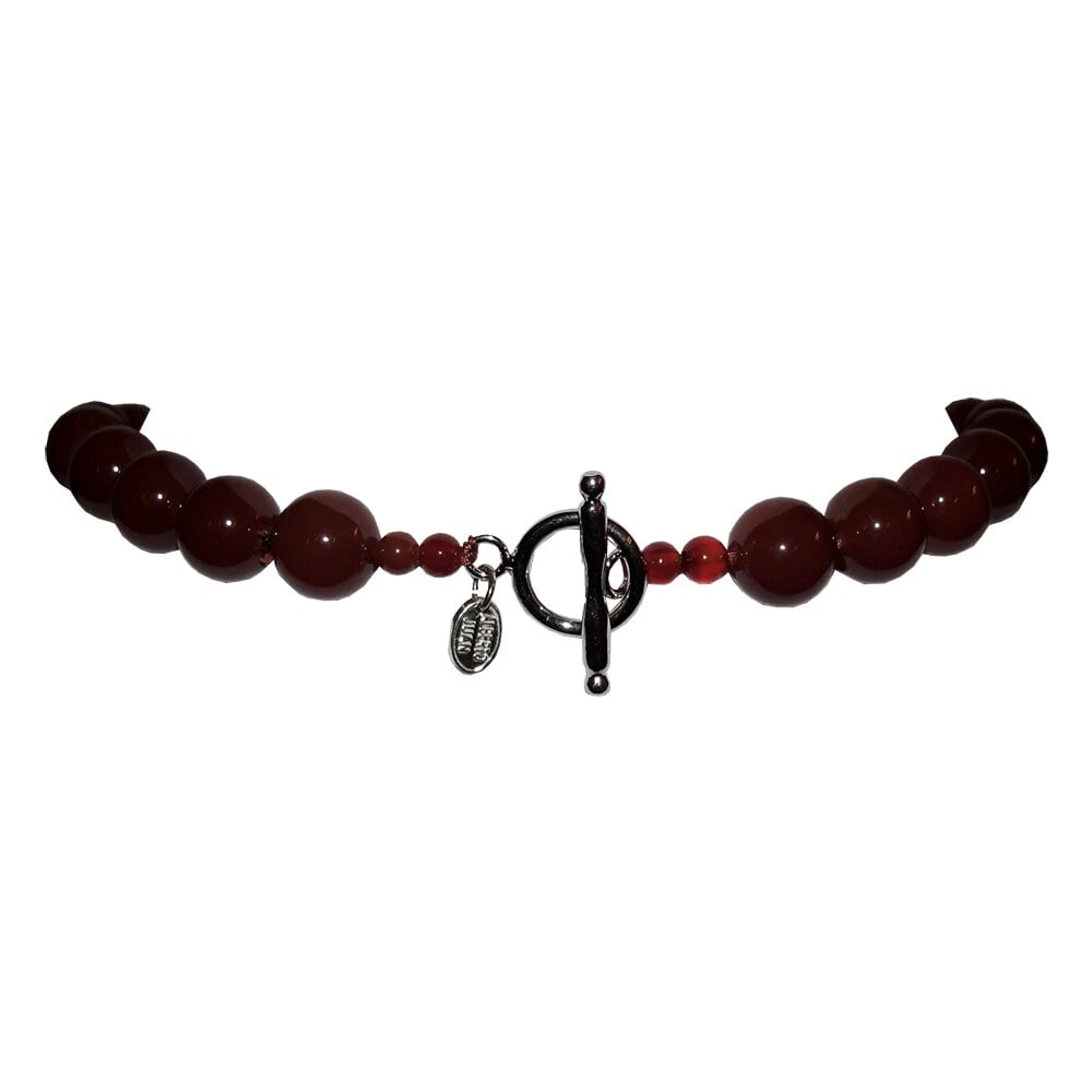 Carnelian Medium Beaded Princess Necklace Alberto Juan - 6