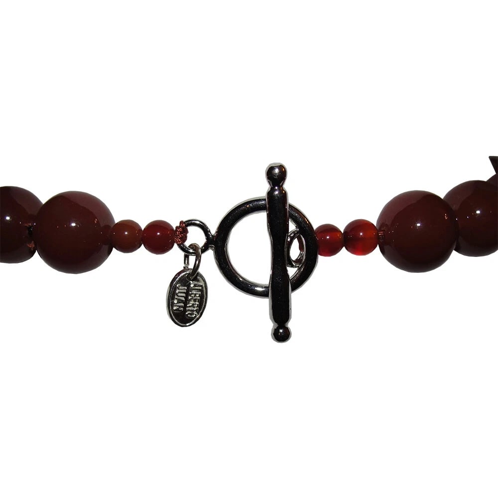 Carnelian Medium Beaded Princess Necklace Alberto Juan - 7