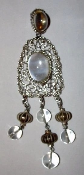 Kenneth Lane Massive Runway Jelly Belly Lucite Chandelier Earrings Signed - 3