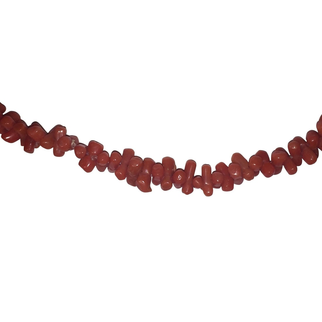 Victorian Hand Carved Red Coral Bead Necklace - 3