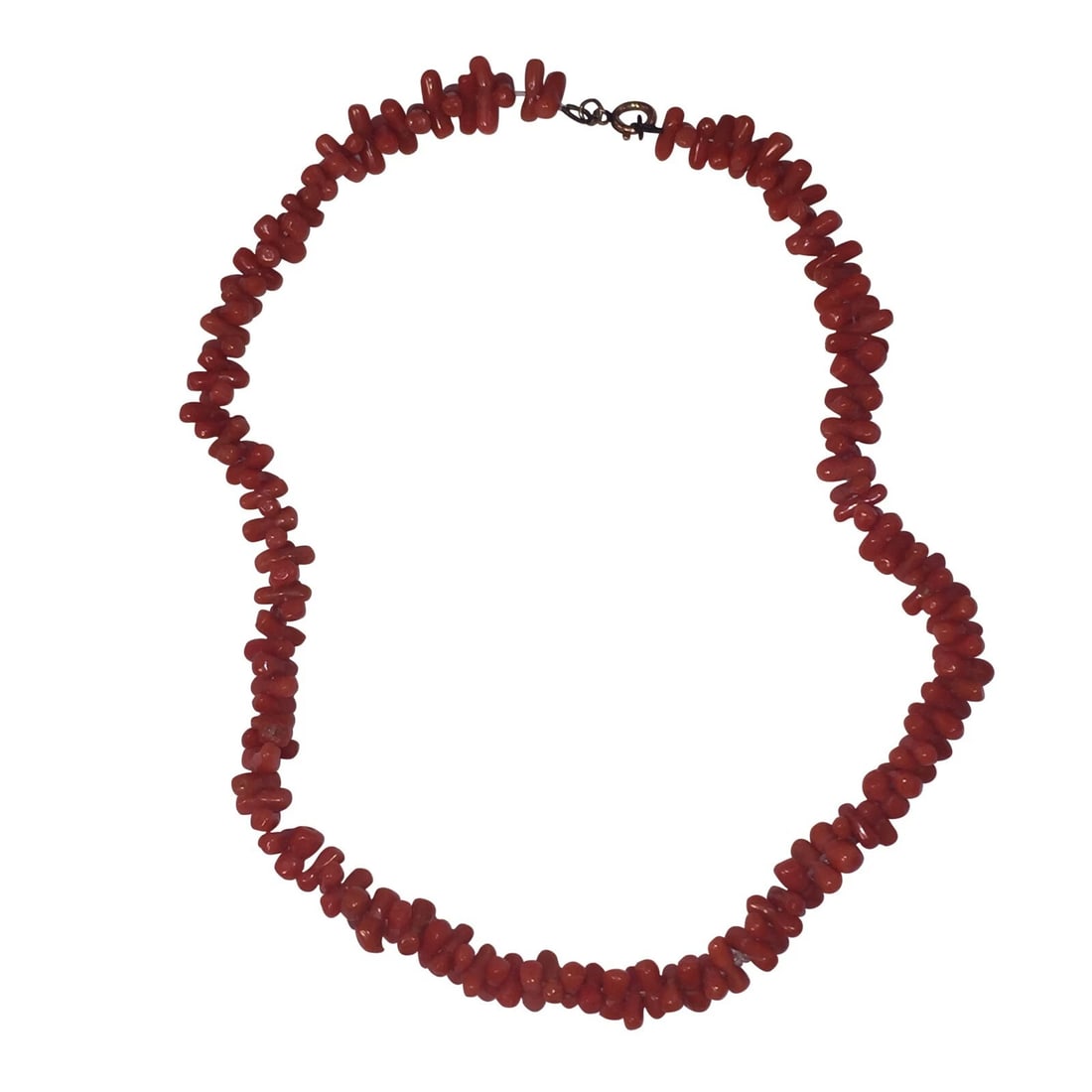 Victorian Hand Carved Red Coral Bead Necklace - 4