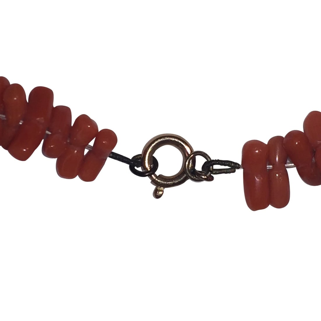 Victorian Hand Carved Red Coral Bead Necklace - 5