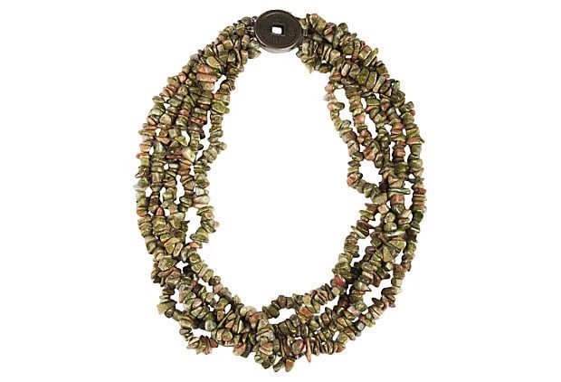 Unakite Jasper Chip Bead Torsade - 3