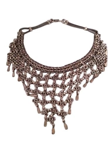 Handmade Sterling Silver Bib Necklace - 4