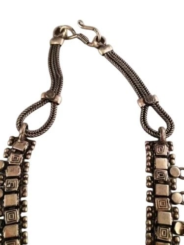 Handmade Sterling Silver Bib Necklace - 6