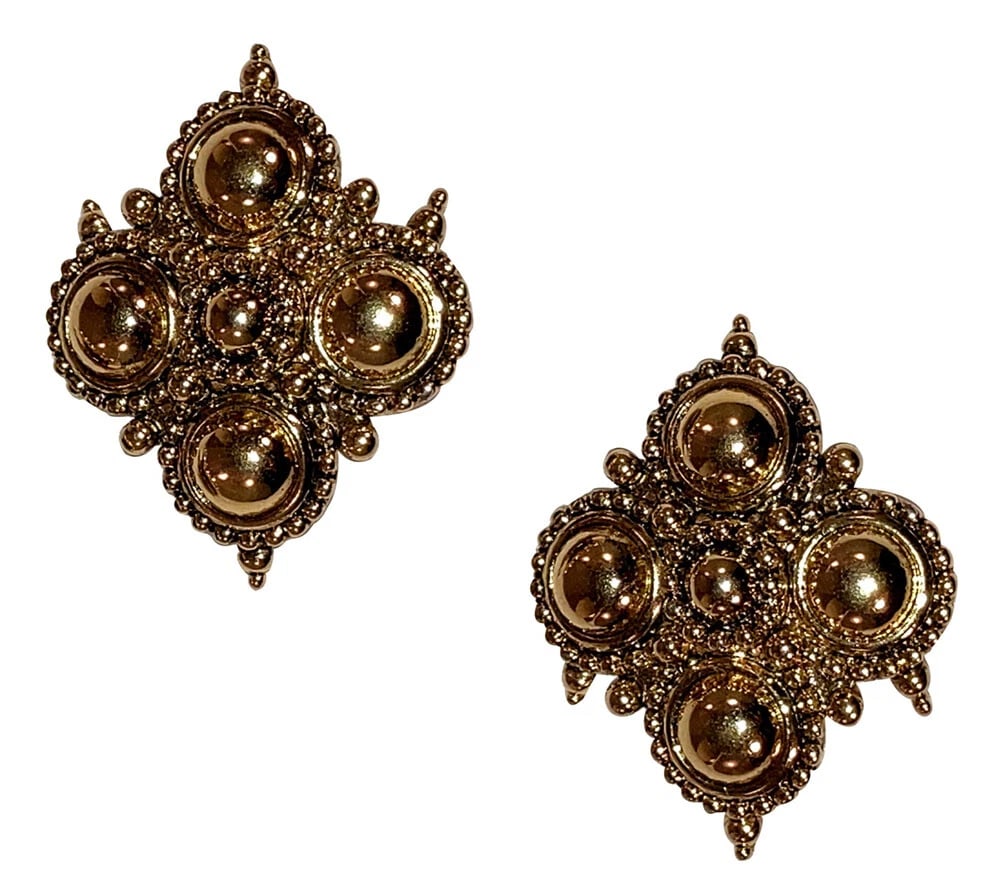Barrera for Avon 18 kt gold plated Tribal Earrings - 2