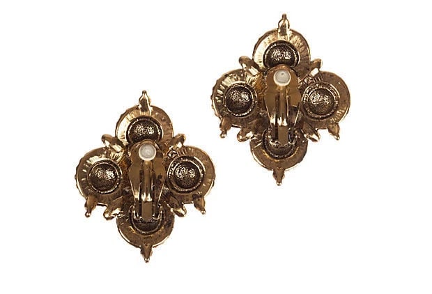 Barrera for Avon 18 kt gold plated Tribal Earrings - 4