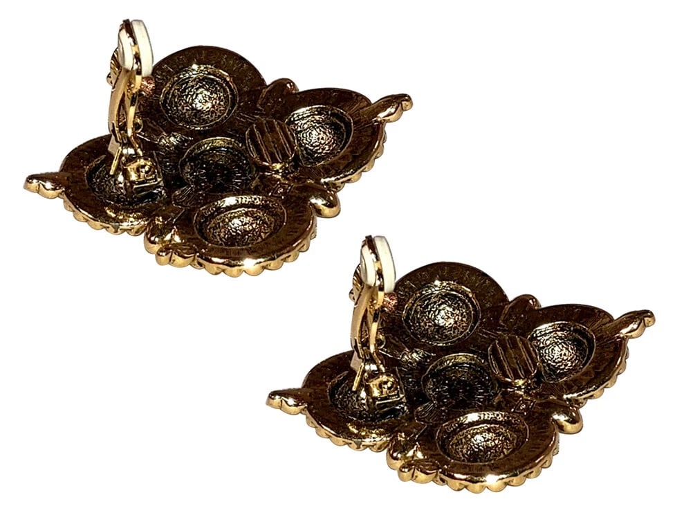 Barrera for Avon 18 kt gold plated Tribal Earrings - 5