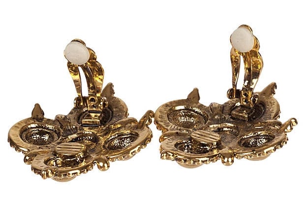 Barrera for Avon 18 kt gold plated Tribal Earrings - 6