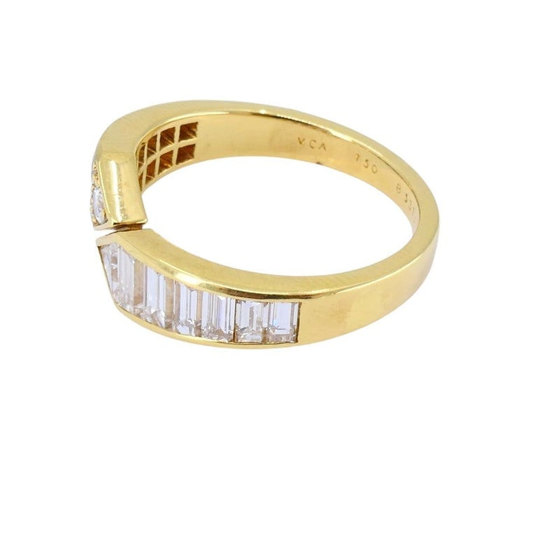 Van Cleef & Arpels 18K Gold Diamond Bypass Ring - 5