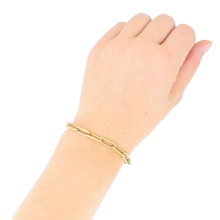 Vintage 14k Gold Paperclip Link Bracelet - 2
