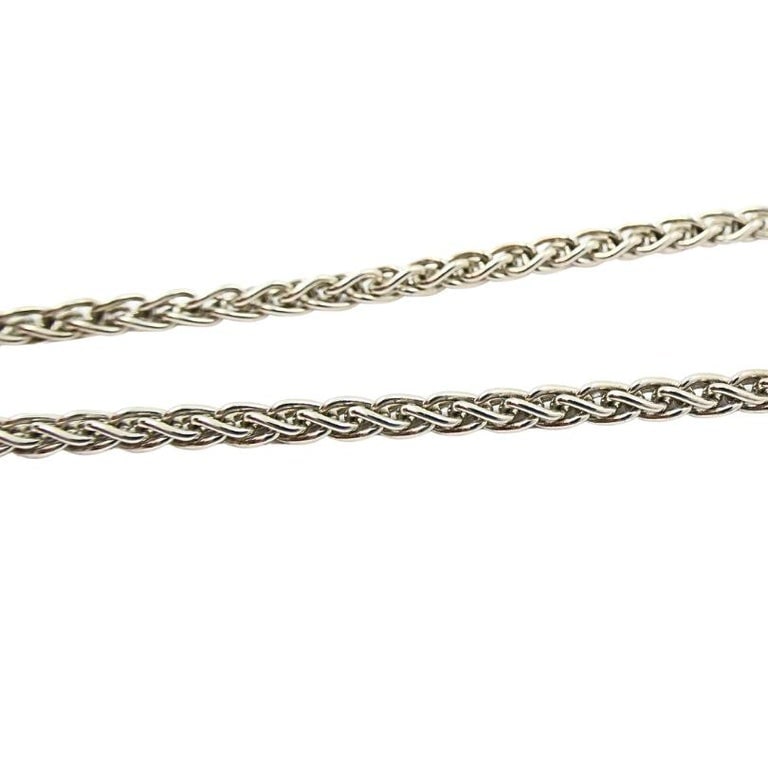 18k White Gold Monogram "S" Pendant Necklace - 5