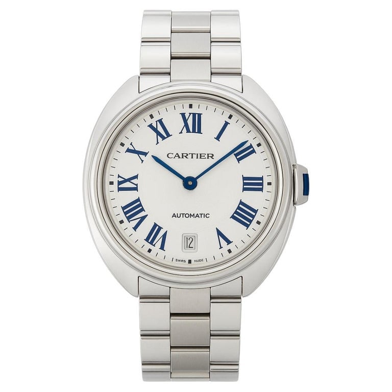 Cartier ClÃ© de Cartier Stainless Steel Automatic Watch: Title: Cartier ClÃ© de Cartier Stainless Steel Automatic Watch Description: A Cartier ClÃ© de Cartier stainless steel automatic watch, featuring a folding clasp bracelet. The Cl