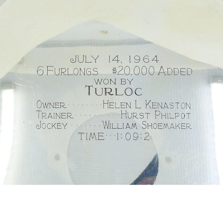1964 Sterling Silver Lakes and Flowers Handicap Hollywood Park Trophy Plate - 2