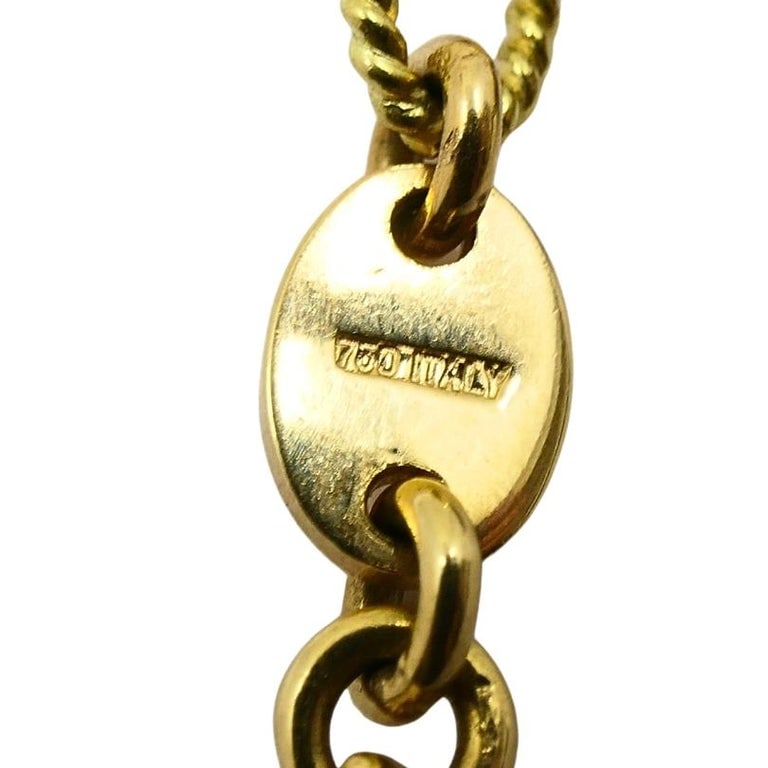 18k Gold Chain 14k Gold Enamel Ladybug Charms Bracelet - 10