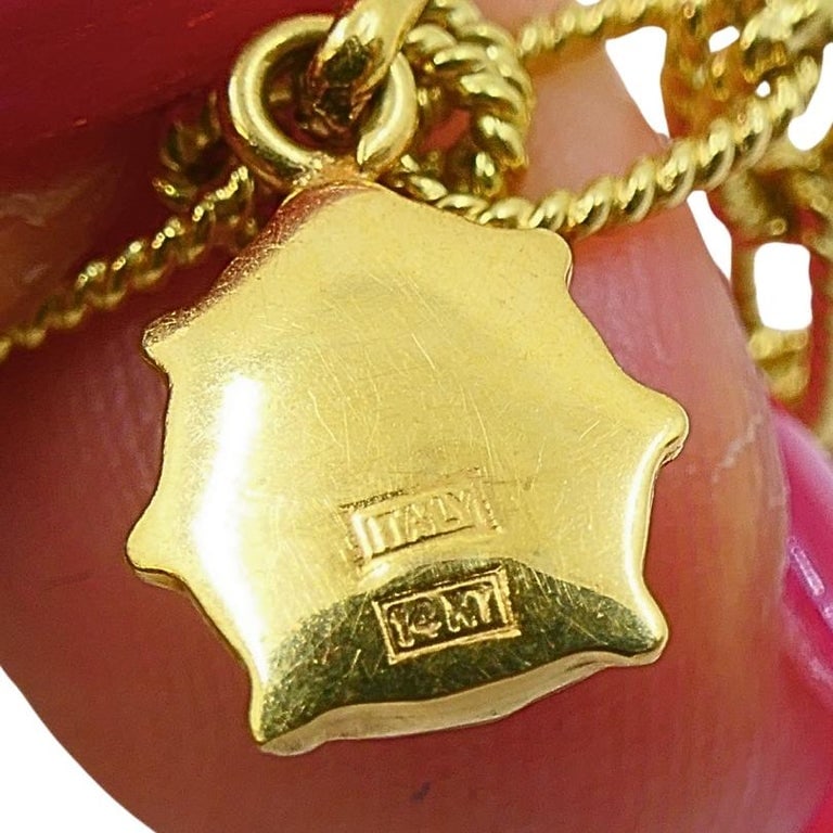 18k Gold Chain 14k Gold Enamel Ladybug Charms Bracelet - 11