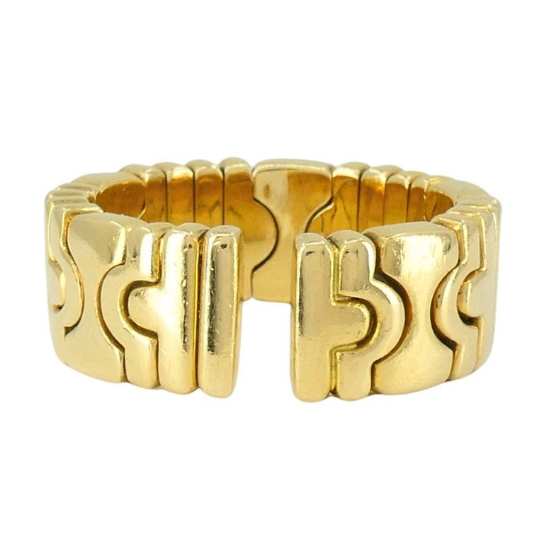 Vintage Bvlgari 18k Gold Parentesi Ring - 5