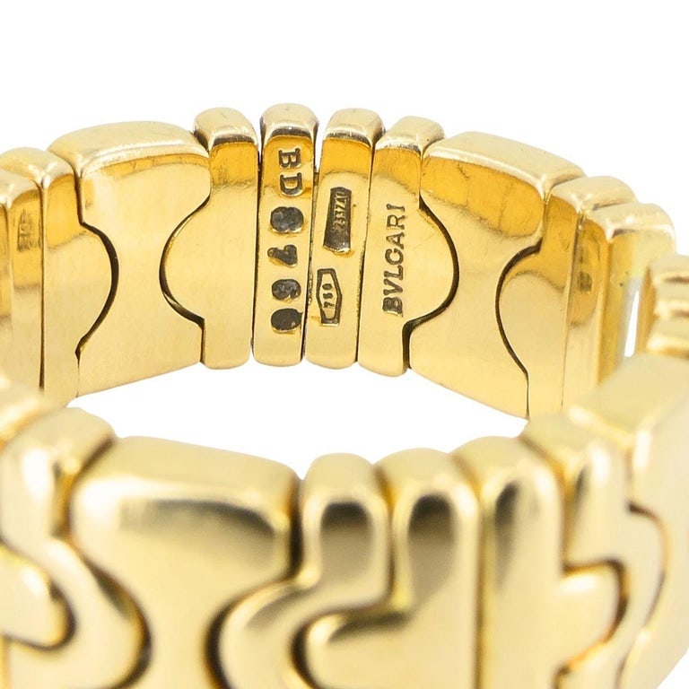 Vintage Bvlgari 18k Gold Parentesi Ring - 8