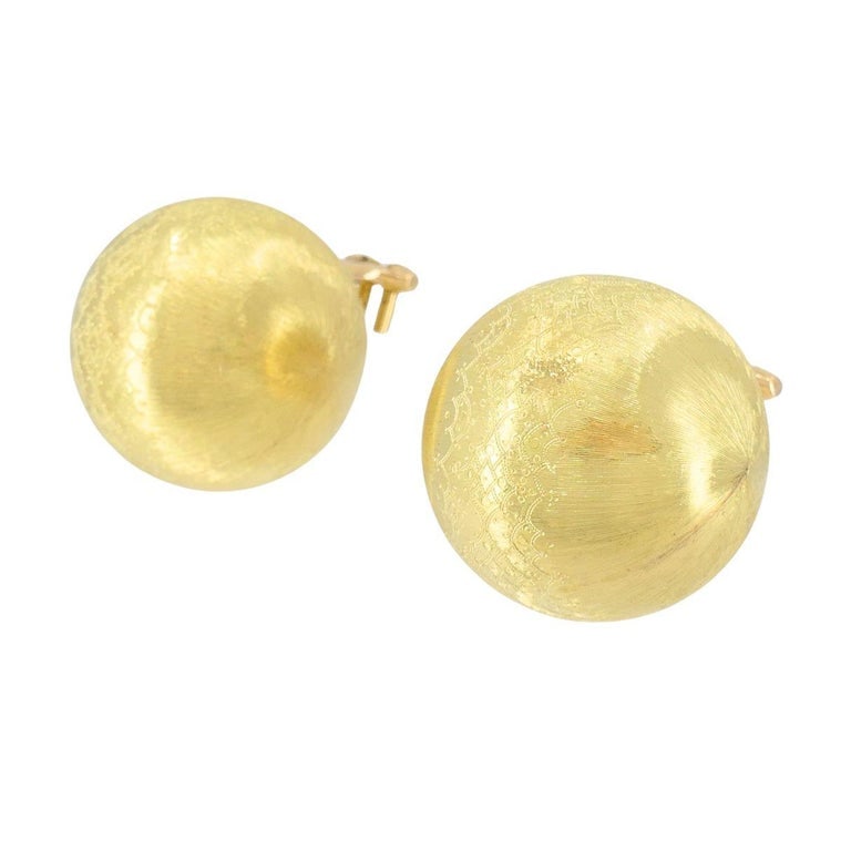 Vintage Buccellati 18k Gold Ball Earrings - 5