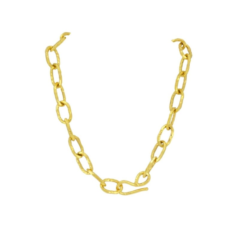 Jean Mahie Vintage 22k Gold Heavy Chain Necklace - 6